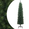 vidaXL Sapin de No&euml;l artificiel mince avec support vert 180 cm PVC