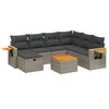 vidaXL Salon de jardin 8 pcs avec coussins gris r&eacute;sine tress&eacute;e