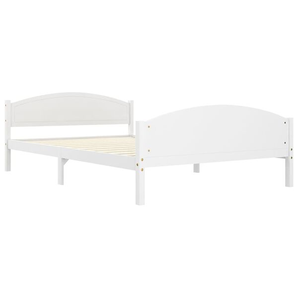 vidaXL Cadre de lit sans matelas blanc bois de pin massif 160x200 cm