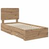 vidaXL Cadre de lit Ch&ecirc;ne artisanal 90 x 200 cm Bois d'ing&eacute;nierie