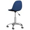 vidaXL Chaises pivotantes &agrave; manger lot de 4 bleu tissu