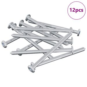 vidaXL Vis 12 pcs Argent&eacute; M6 x 85 mm Acier
