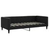 vidaXL Lit de jour avec lit gigogne noir 90x190 cm tissu