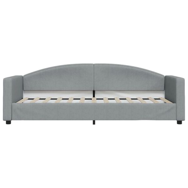 vidaXL Lit de jour avec matelas gris clair 80x200 cm tissu