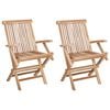 vidaXL Chaise de jardin pliante 2 pcs Naturel Bois de teck massif