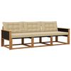 vidaXL Ensemble de canap&eacute;s d'ext&eacute;rieur 3 pcs Naturel et Beige