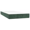 vidaXL Sommier &agrave; lattes de lit et matelas Vert fonc&eacute; 200x200cm Velours
