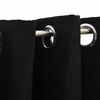 vidaXL Rideaux occultants Aspect lin avec &oelig;illets 2 pcs Noir 140x225cm