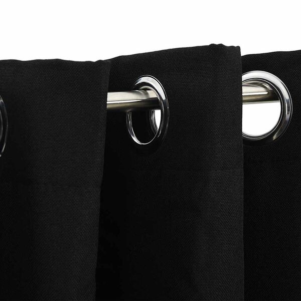 vidaXL Rideaux occultants Aspect lin avec &oelig;illets 2 pcs Noir 140x225cm