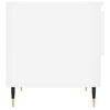 vidaXL Tables basses 2 pcs blanc brillant 50x46x50cm bois d'ing&eacute;nierie