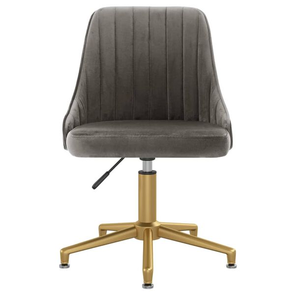 vidaXL Chaises pivotantes &agrave; manger lot de 4 gris fonc&eacute; velours
