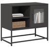 vidaXL Meuble TV noir 68x39x60,5 cm acier