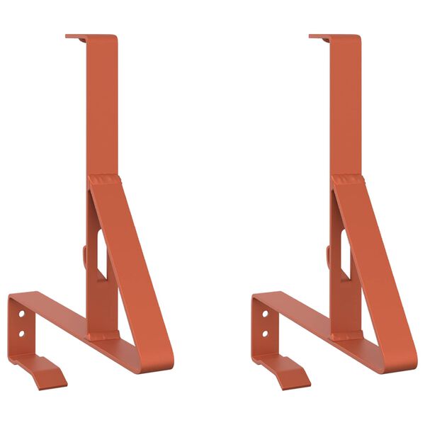vidaXL Support de Garde Neige 2 pcs Rouge 29,5 x 3 x 34,5 cm Acier