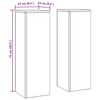 vidaXL Support de Plante 2 pcs Rouill&eacute; 24 x 24 x 75 cm Acier patin&eacute;