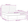 vidaXL Sommier &agrave; lattes de lit avec matelas Cr&egrave;me 160x200 cm Tissu