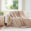 vidaXL Couvertures &agrave; jeter 24 pcs Camel 270 x 240 cm Toison