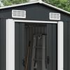 vidaXL Abri de jardin Anthracite 257x990x181 cm Acier galvanis&eacute;