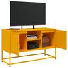 vidaXL Meuble TV jaune moutarde 100,5x39x60,5 cm acier