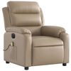 vidaXL Fauteuil de massage inclinable &eacute;lectrique cappuccino similicuir