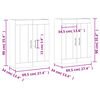 vidaXL Armoires murales 2 pcs ch&ecirc;ne fum&eacute; bois d'ing&eacute;nierie