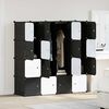 vidaXL Cubes de rangement 16 pcs avec tiges de suspension PP
