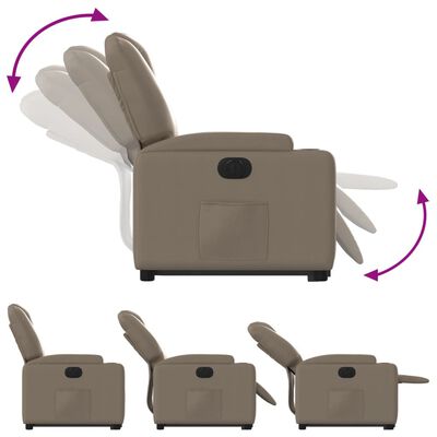 vidaXL Fauteuil inclinable électrique cappuccino similicuir