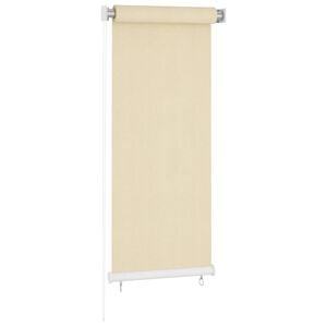 vidaXL Store roulant d'ext&eacute;rieur couleur cr&egrave;me 65&nbsp;(l) x 140&nbsp;(H) cm HDPE