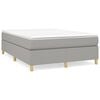 vidaXL Sommier &agrave; lattes de lit avec matelas Gris clair 140x200cm Tissu