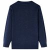 Pull-over tricot&eacute; pour enfants bleu marine 104