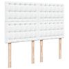 vidaXL Sommier &agrave; lattes de lit avec matelas Blanc 140x190cm Similicuir
