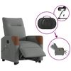 vidaXL Fauteuil inclinable de massage &eacute;lectrique Gris fonc&eacute; Tissu