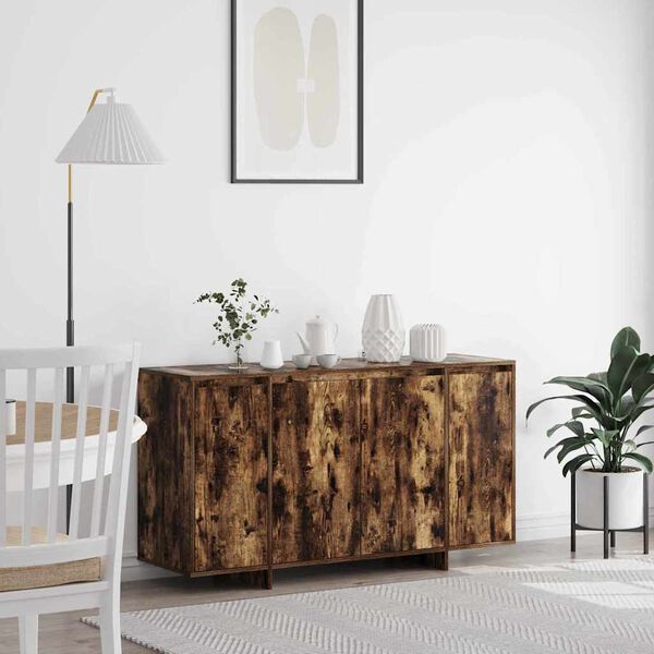 vidaXL Buffet Chêne fumé 135 x 41 x 75 cm Bois d'ingénierie