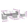 vidaXL Salon de jardin avec coussins 7 pcs beige r&eacute;sine tress&eacute;e