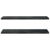 vidaXL &Eacute;tag&egrave;res murales 2 pcs 100x40 cm noir acier inoxydable
