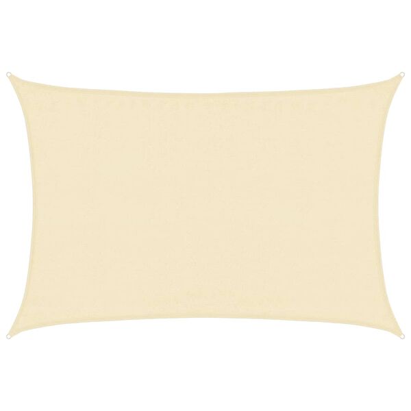 vidaXL Voile d'ombrage 160 g/m² Crème 3,5x4,5 m PEHD