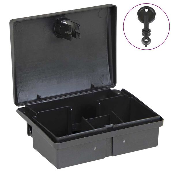 vidaXL Pièges à souris 10 pcs noir 13x10x4 cm