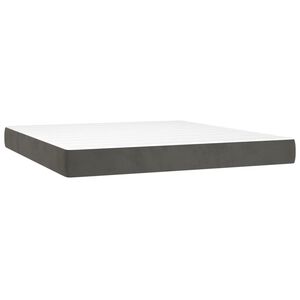 vidaXL Matelas &agrave; ressorts ensach&eacute;s mi-ferme gris fonc&eacute; 152x203x20 cm