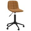 vidaXL Chaises pivotantes &agrave; manger lot de 2 marron velours