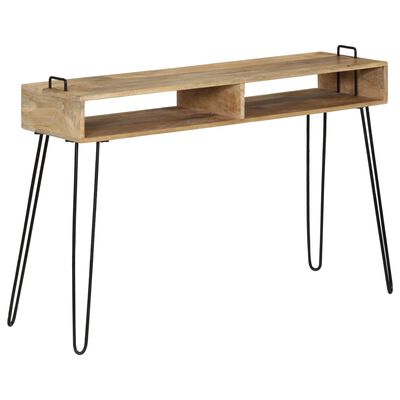 vidaXL Table console Bois de manguier massif 115 x 35 x 76 cm