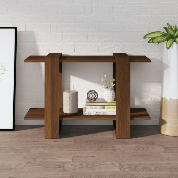 vidaXL Biblioth&egrave;que/S&eacute;parateur de pi&egrave;ce Ch&ecirc;ne Marron 80x30x51 cm