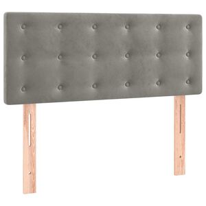 vidaXL T&ecirc;te de lit Gris clair 100x5x78/88 cm Velours