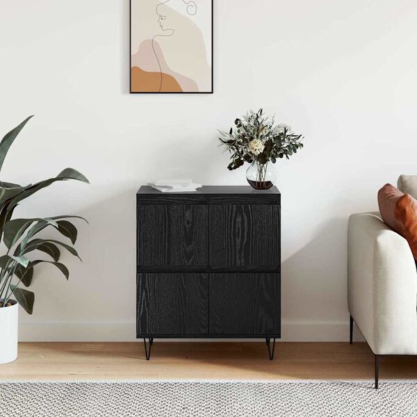 vidaXL Buffet Ch&ecirc;ne noir 60 x 35 x 70 cm