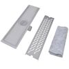 vidaXL Drain de douche lin&eacute;aire 2pcs Vague 530x140 mm Acier inoxydable