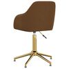 vidaXL Chaises pivotantes &agrave; manger lot de 4 marron velours
