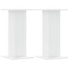 vidaXL Supports de haut-parleurs 2 pcs blanc bois d'ing&eacute;nierie
