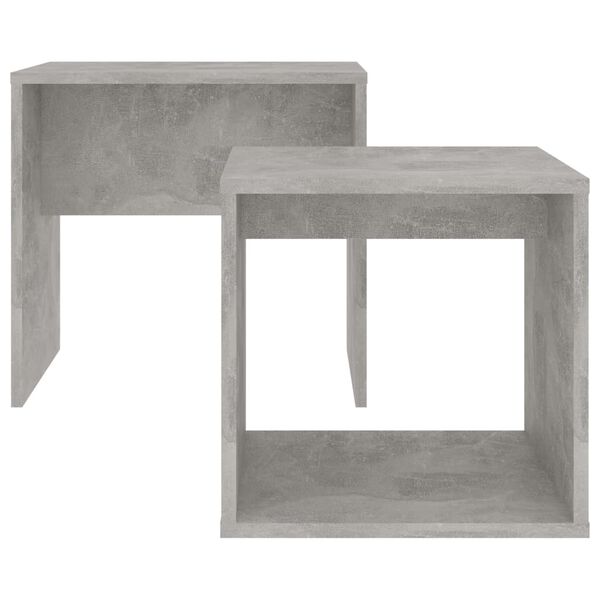 vidaXL Ensemble de table basse Gris béton 48x30x45 cm Bois ingénierie