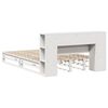vidaXL Lit biblioth&egrave;que sans matelas blanc 120x190 cm bois massif