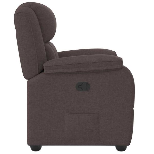 vidaXL Fauteuil inclinable Marron fonc&eacute; Tissu