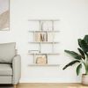 vidaXL &Eacute;tag&egrave;re cube murale 12 compartiments blanc bois d'ing&eacute;nierie