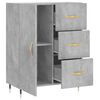vidaXL Buffet gris b&eacute;ton 69,5x34x90 cm bois d'ing&eacute;nierie